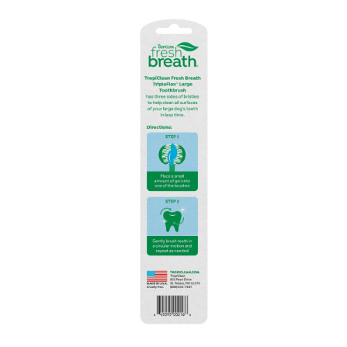 FBTBBL TropiClean Fresh Breath Triple Flex Toothbrush for Large Dogs 2